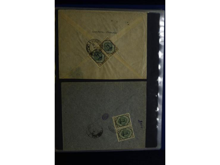 1897/1922 (ca.), 100 Briefe, dabei Einzelfrankaturen, Mehrfachfrankaturen, verschiedene Stempel etc.