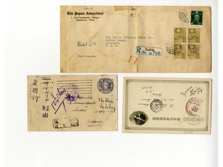 1877/1948, etwa 130 Briefe, Karten und Ganzsachen, dabei sehr viel interessantes Material, Zensur, Einschreiben, Nachporto, G