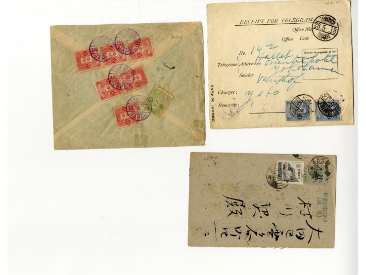 1877/1948, etwa 130 Briefe, Karten und Ganzsachen, dabei sehr viel interessantes Material, Zensur, Einschreiben, Nachporto, G
