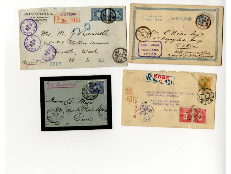 1877/1948, etwa 130 Briefe, Karten und Ganzsachen, dabei sehr viel interessantes Material, Zensur, Einschreiben, Nachporto, G