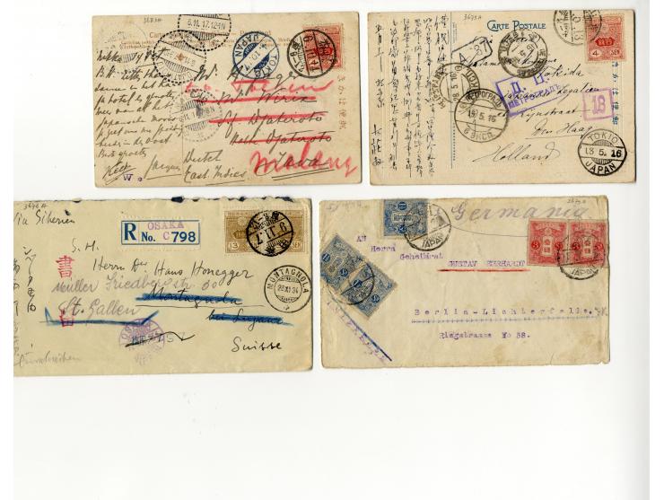 1877/1948, etwa 130 Briefe, Karten und Ganzsachen, dabei sehr viel interessantes Material, Zensur, Einschreiben, Nachporto, G