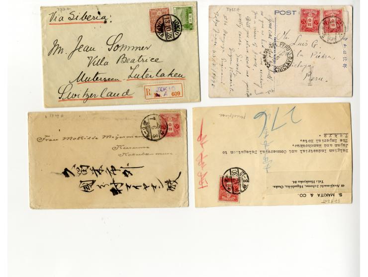 1877/1948, etwa 130 Briefe, Karten und Ganzsachen, dabei sehr viel interessantes Material, Zensur, Einschreiben, Nachporto, G