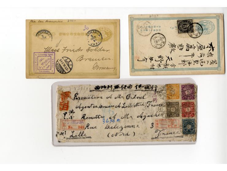 1877/1948, etwa 130 Briefe, Karten und Ganzsachen, dabei sehr viel interessantes Material, Zensur, Einschreiben, Nachporto, G