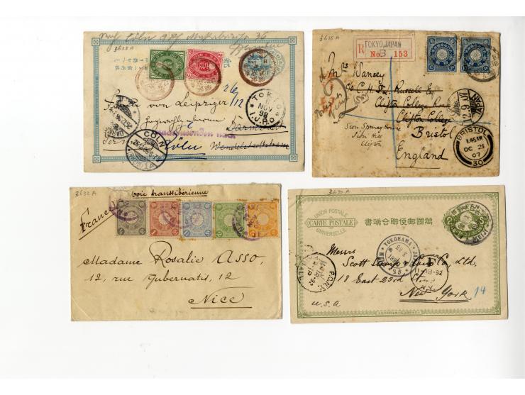 1877/1948, etwa 130 Briefe, Karten und Ganzsachen, dabei sehr viel interessantes Material, Zensur, Einschreiben, Nachporto, G