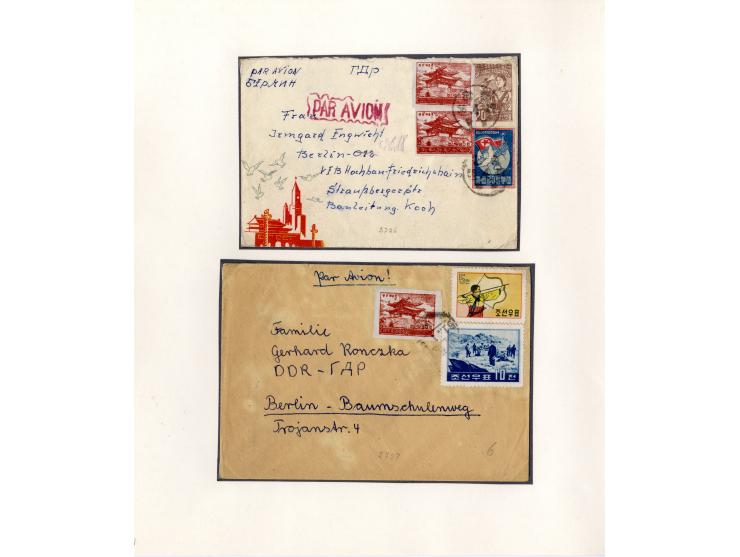 1899/1967 (ca.), rund 40 Briefe und Karten, dabei japanische Post in Korea, Nordkorea, Militärpost etc., interessante Partie