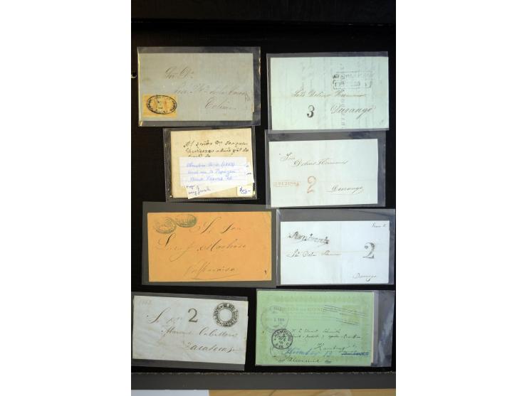 1840/1945, einige hundert Briefe, Karten und Ganzsachen ab Vorphila, dabei viele frühe frankierte Briefe mit besseren, intere
