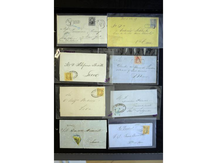 1840/1945, einige hundert Briefe, Karten und Ganzsachen ab Vorphila, dabei viele frühe frankierte Briefe mit besseren, intere