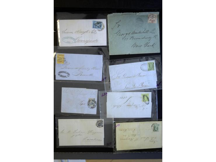 1840/1945, einige hundert Briefe, Karten und Ganzsachen ab Vorphila, dabei viele frühe frankierte Briefe mit besseren, intere