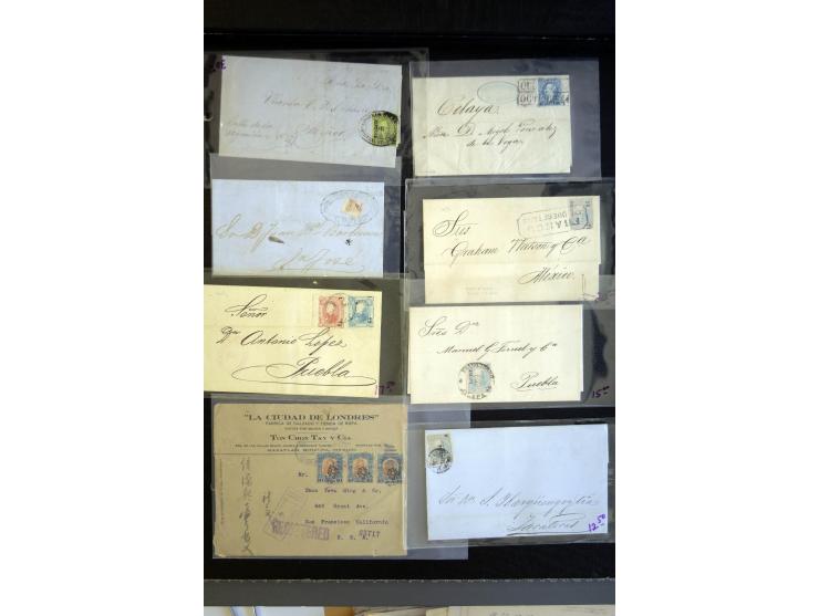 1840/1945, einige hundert Briefe, Karten und Ganzsachen ab Vorphila, dabei viele frühe frankierte Briefe mit besseren, intere
