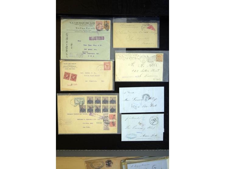 1840/1945, einige hundert Briefe, Karten und Ganzsachen ab Vorphila, dabei viele frühe frankierte Briefe mit besseren, intere