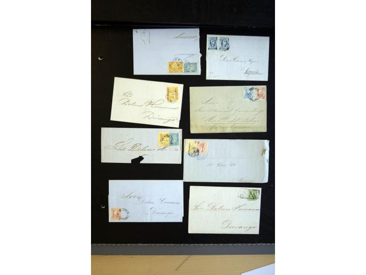 1840/1945, einige hundert Briefe, Karten und Ganzsachen ab Vorphila, dabei viele frühe frankierte Briefe mit besseren, intere