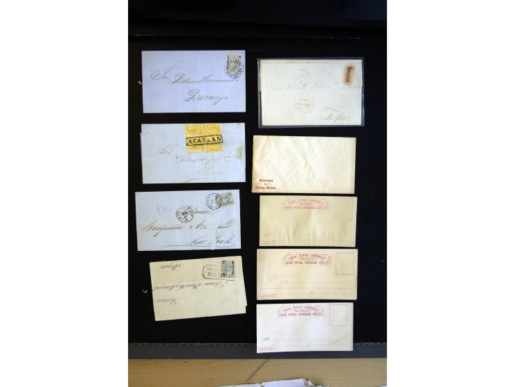 1840/1945, einige hundert Briefe, Karten und Ganzsachen ab Vorphila, dabei viele frühe frankierte Briefe mit besseren, intere