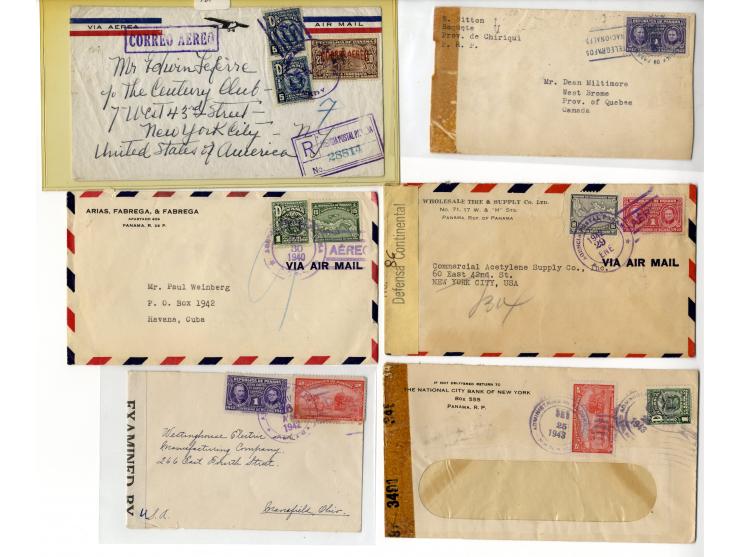 1890/1945, über 50 Briefe, Karten und Ganzsachen, dabei Brief mit Marken aus Kolumbien, Auslandspost, viele R-Briefe, Ganzsac