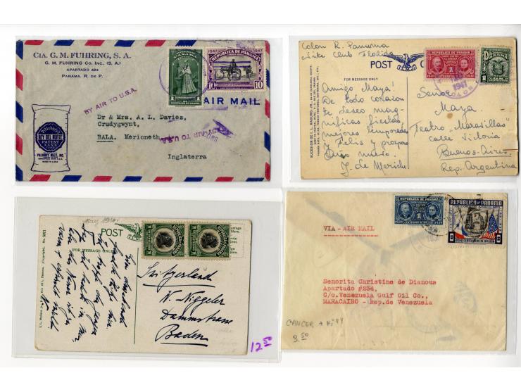 1890/1945, über 50 Briefe, Karten und Ganzsachen, dabei Brief mit Marken aus Kolumbien, Auslandspost, viele R-Briefe, Ganzsac