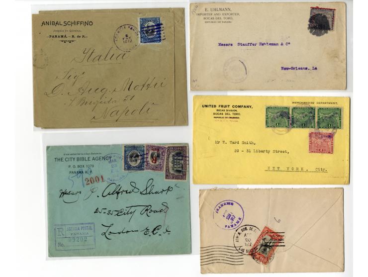 1890/1945, über 50 Briefe, Karten und Ganzsachen, dabei Brief mit Marken aus Kolumbien, Auslandspost, viele R-Briefe, Ganzsac