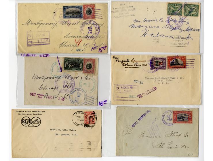 1890/1945, über 50 Briefe, Karten und Ganzsachen, dabei Brief mit Marken aus Kolumbien, Auslandspost, viele R-Briefe, Ganzsac