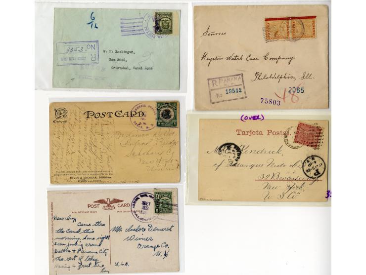 1890/1945, über 50 Briefe, Karten und Ganzsachen, dabei Brief mit Marken aus Kolumbien, Auslandspost, viele R-Briefe, Ganzsac