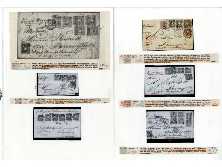 1803/54, interessante Sammlung von 28 Briefen bzw. Vorderseiten, dabei viele verschiedenen Stempel u.a. "CERTIFICACION A.LIMA