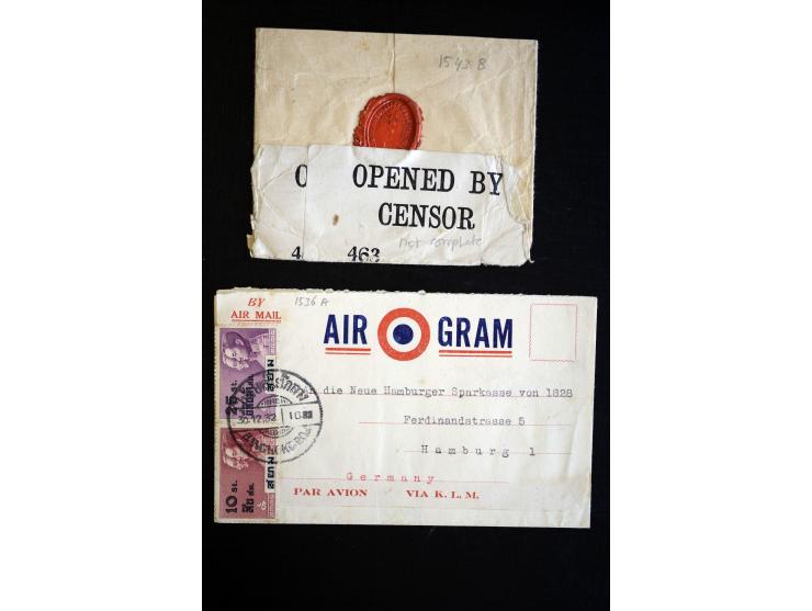 1886/1958 (ca.), über 50 Briefe, Karten und Ganzsachen, dabei viel interessantes Material, Ganzsachen mit Zufrankatur, eingeh