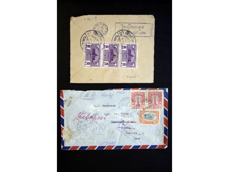 1886/1958 (ca.), über 50 Briefe, Karten und Ganzsachen, dabei viel interessantes Material, Ganzsachen mit Zufrankatur, eingeh