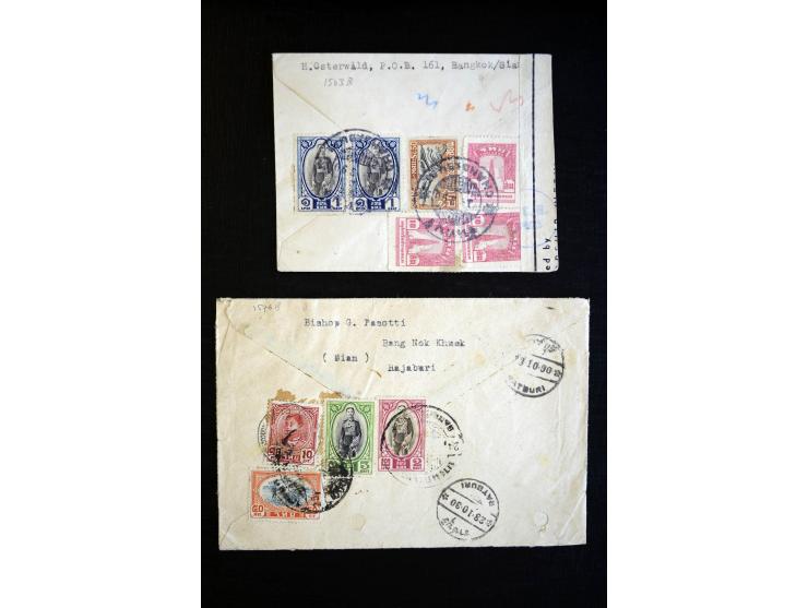 1886/1958 (ca.), über 50 Briefe, Karten und Ganzsachen, dabei viel interessantes Material, Ganzsachen mit Zufrankatur, eingeh