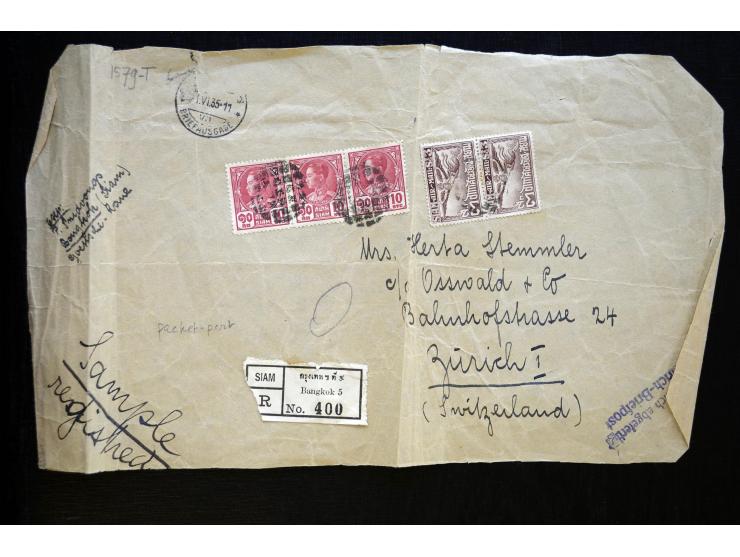 1886/1958 (ca.), über 50 Briefe, Karten und Ganzsachen, dabei viel interessantes Material, Ganzsachen mit Zufrankatur, eingeh