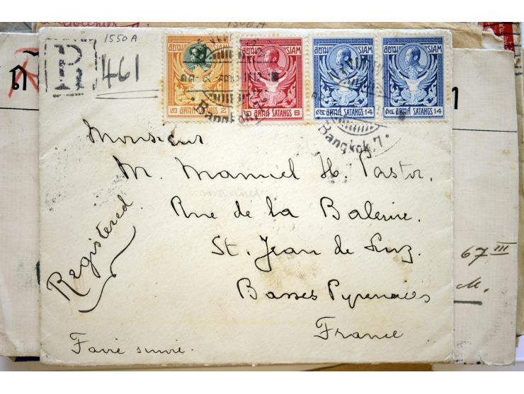 1886/1958 (ca.), über 50 Briefe, Karten und Ganzsachen, dabei viel interessantes Material, Ganzsachen mit Zufrankatur, eingeh