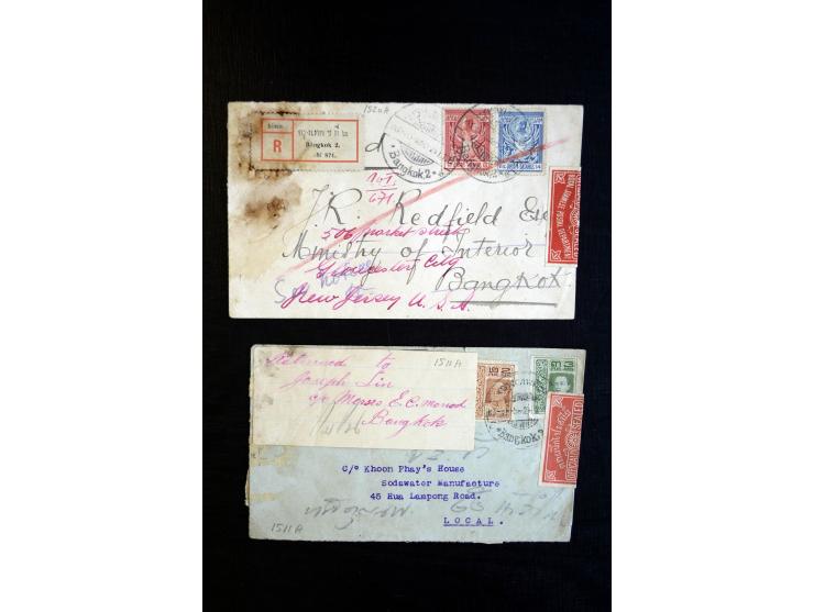1940/43, kleines Lot mit vier offiziell versiegelten Briefen, wahrscheinlich alle zensiert, dabei ein leicht fehlerhafter Aus
