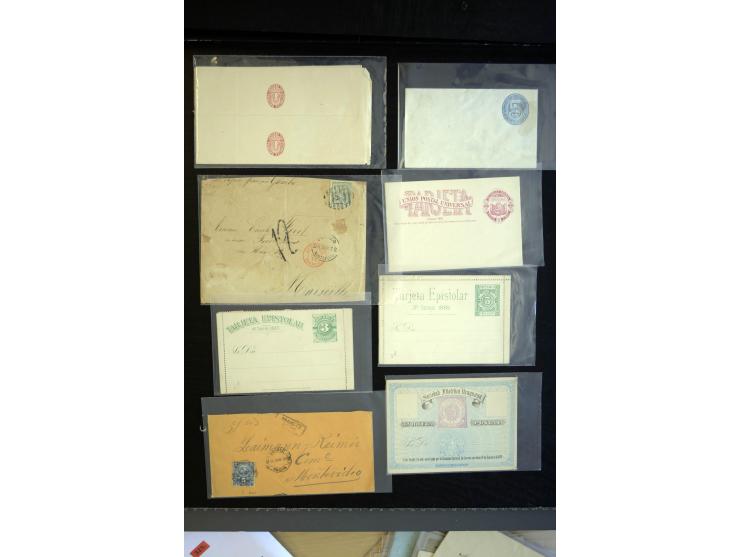 1872/1945, Partie mit fast 40 Briefen, Karten und Ganzsachen, dabei interessante Stempel, Auslandspost, R-Briefe (u.a. Paar M