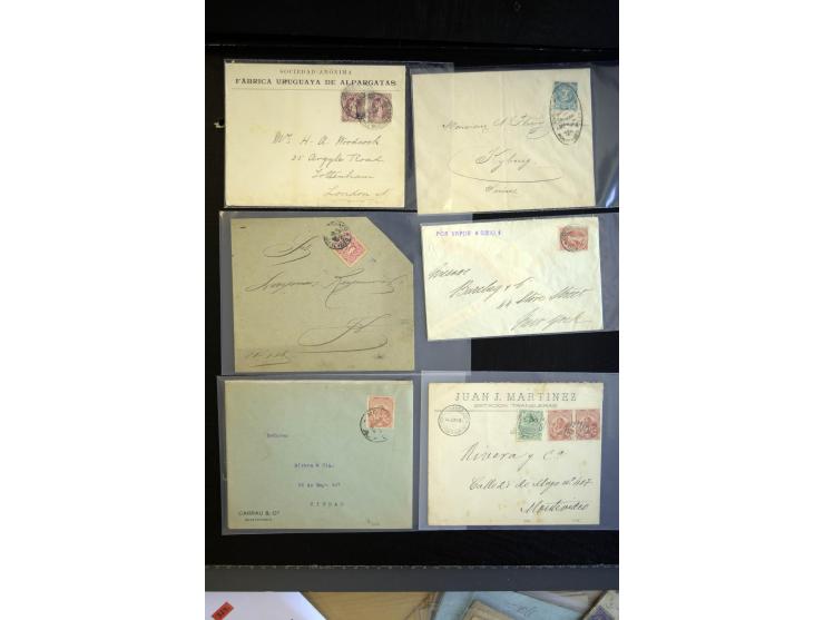 1872/1945, Partie mit fast 40 Briefen, Karten und Ganzsachen, dabei interessante Stempel, Auslandspost, R-Briefe (u.a. Paar M