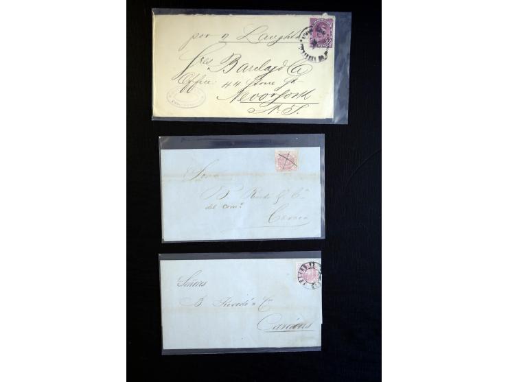 1865/1945, Partie mit fast 40 Briefen, Karten und Ganzsachen, dabe frühe frankierte Post ab Mi.-Nr. 9, Auslandspost, R- und L