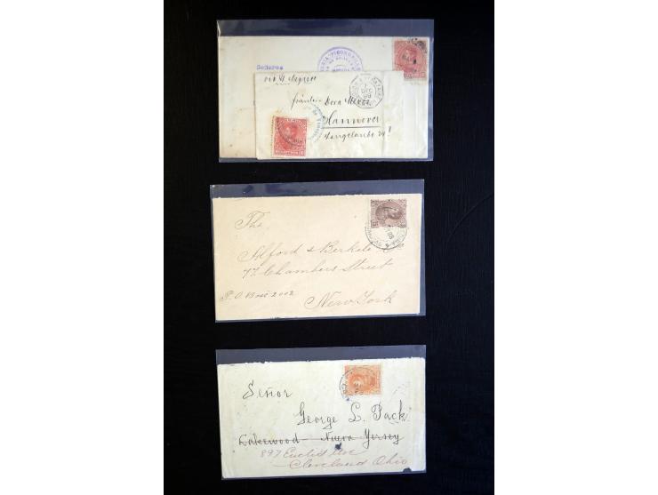 1865/1945, Partie mit fast 40 Briefen, Karten und Ganzsachen, dabe frühe frankierte Post ab Mi.-Nr. 9, Auslandspost, R- und L