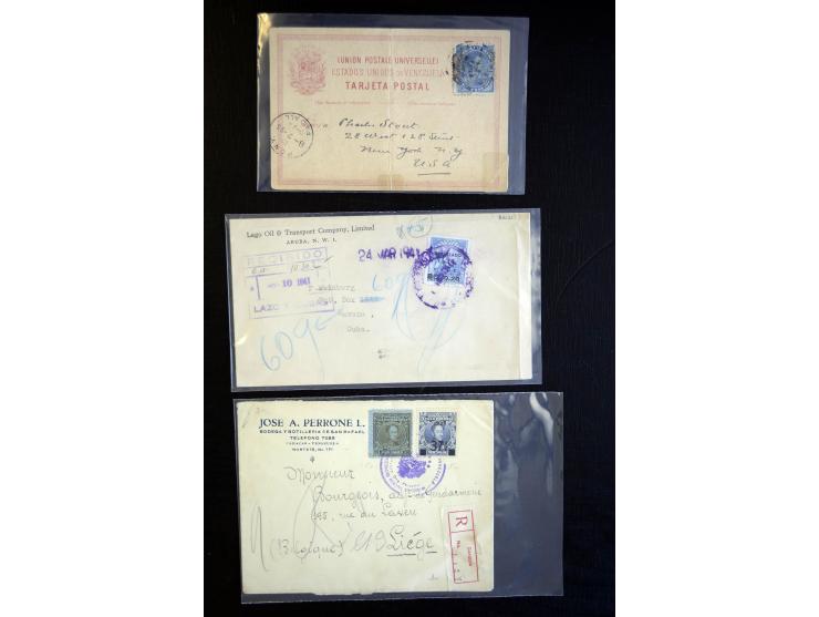 1865/1945, Partie mit fast 40 Briefen, Karten und Ganzsachen, dabe frühe frankierte Post ab Mi.-Nr. 9, Auslandspost, R- und L