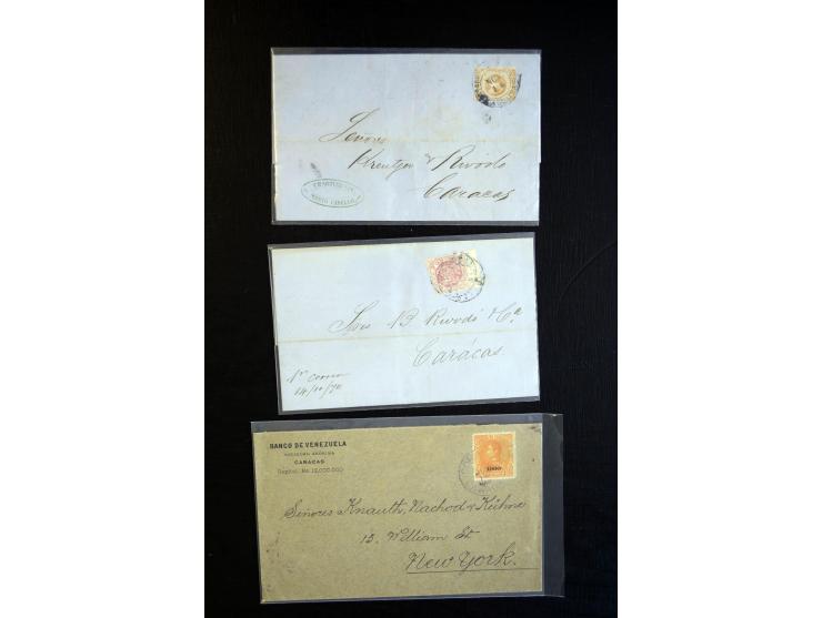 1865/1945, Partie mit fast 40 Briefen, Karten und Ganzsachen, dabe frühe frankierte Post ab Mi.-Nr. 9, Auslandspost, R- und L