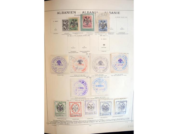 1840/1945, postfrische, ungebrauchte und gestempelte Sammlung ex Albanien bis Kreta mit vielen guten Werten und Sätzen, dabei