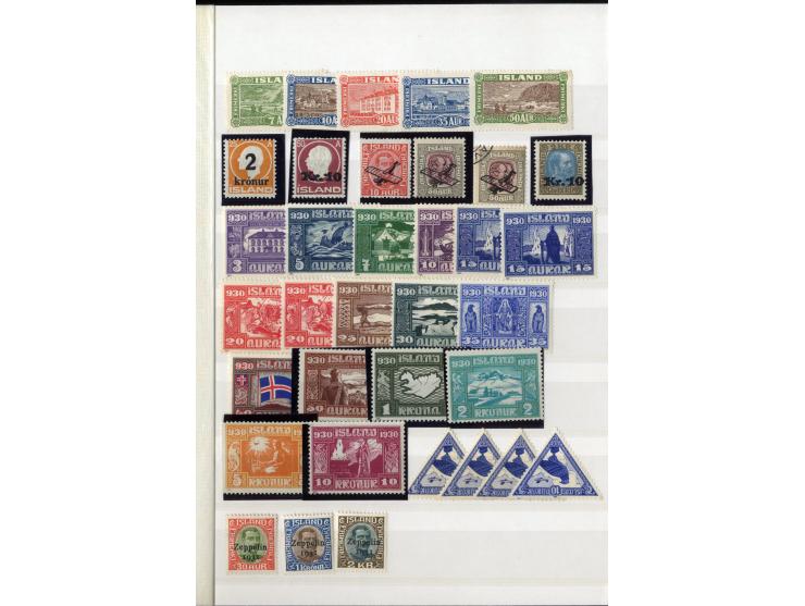1860/1955 (ca.), kleine Partie im Steckbuch, dabei u.a. Island mit guten postfrischen Werten
