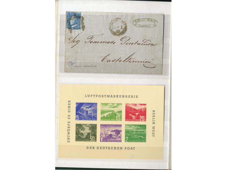 1860/1955 (ca.), kleine Partie im Steckbuch, dabei u.a. Island mit guten postfrischen Werten