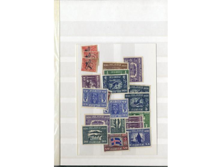 1860/1955 (ca.), kleine Partie im Steckbuch, dabei u.a. Island mit guten postfrischen Werten