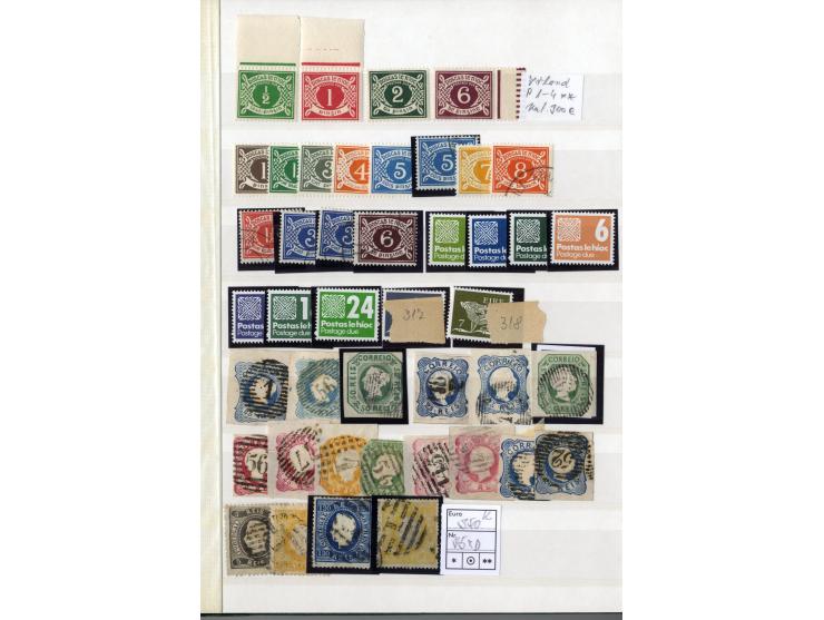 1860/1955 (ca.), kleine Partie im Steckbuch, dabei u.a. Island mit guten postfrischen Werten