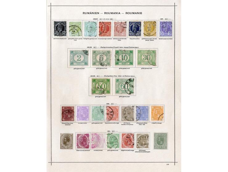 SÜDOSTEUROPA: 1861/1915 (ca.), ungebrauchte und gestempelte alte Sammlung, dabei schöner Teil Türkei mit ungebrauchter Mi.-Nr