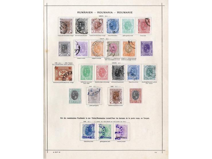 SÜDOSTEUROPA: 1861/1915 (ca.), ungebrauchte und gestempelte alte Sammlung, dabei schöner Teil Türkei mit ungebrauchter Mi.-Nr