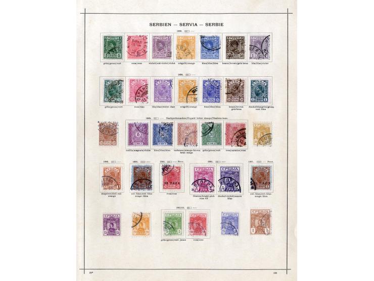 SÜDOSTEUROPA: 1861/1915 (ca.), ungebrauchte und gestempelte alte Sammlung, dabei schöner Teil Türkei mit ungebrauchter Mi.-Nr