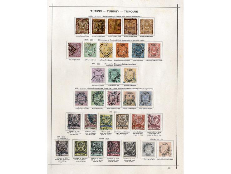 SÜDOSTEUROPA: 1861/1915 (ca.), ungebrauchte und gestempelte alte Sammlung, dabei schöner Teil Türkei mit ungebrauchter Mi.-Nr