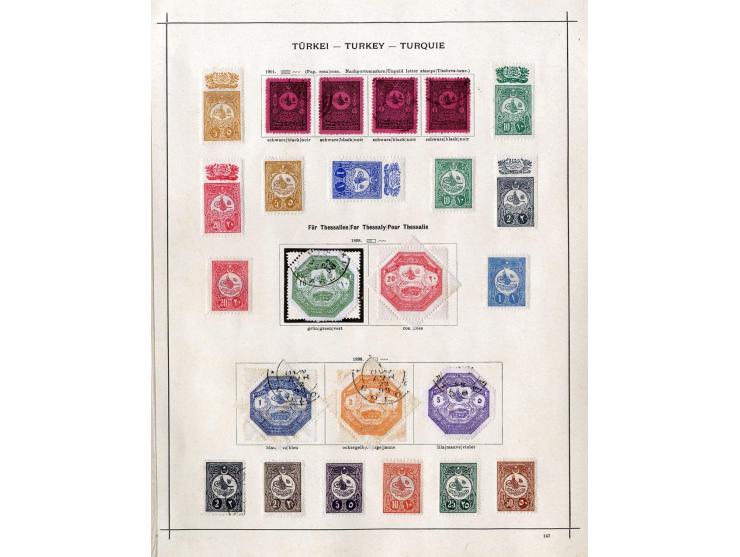 SÜDOSTEUROPA: 1861/1915 (ca.), ungebrauchte und gestempelte alte Sammlung, dabei schöner Teil Türkei mit ungebrauchter Mi.-Nr