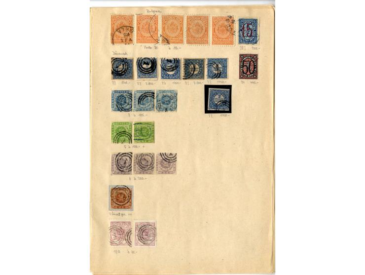 1851/1936 (ca.), interessante kleine Partie aus altem Bestand, dabei Dänemark Nr. 2 (6), Frankreich 135 ungebraucht und geste