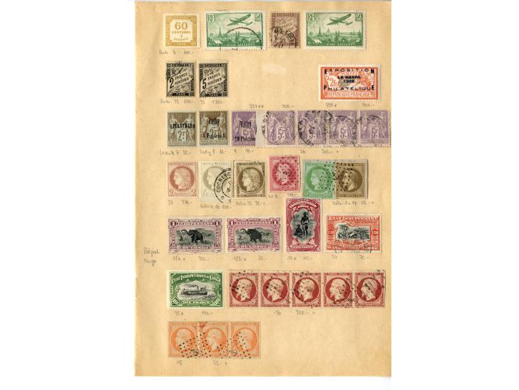 1851/1936 (ca.), interessante kleine Partie aus altem Bestand, dabei Dänemark Nr. 2 (6), Frankreich 135 ungebraucht und geste