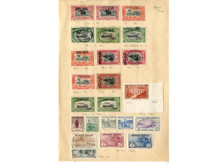 1851/1936 (ca.), interessante kleine Partie aus altem Bestand, dabei Dänemark Nr. 2 (6), Frankreich 135 ungebraucht und geste
