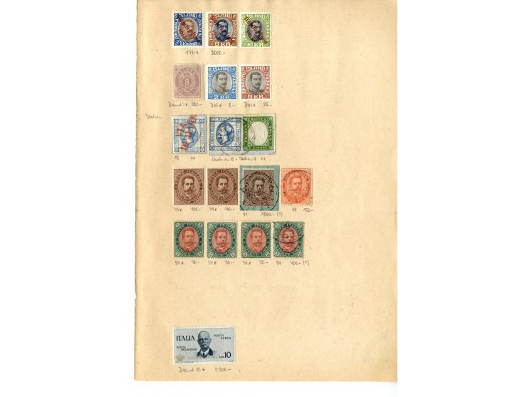 1851/1936 (ca.), interessante kleine Partie aus altem Bestand, dabei Dänemark Nr. 2 (6), Frankreich 135 ungebraucht und geste