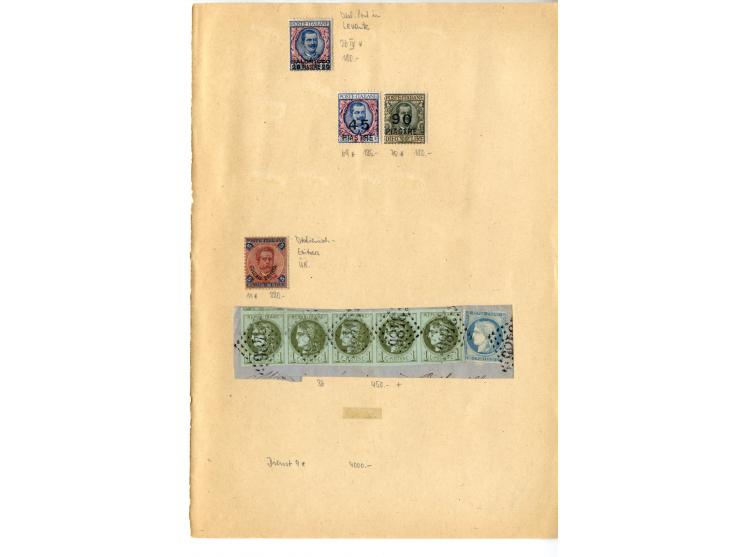 1851/1936 (ca.), interessante kleine Partie aus altem Bestand, dabei Dänemark Nr. 2 (6), Frankreich 135 ungebraucht und geste