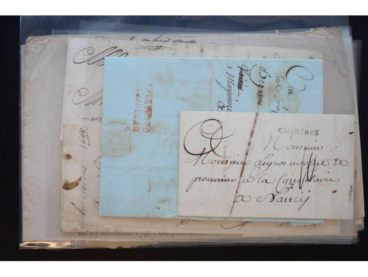 1581/1869 (ca.), rund 50 Vorphila- und unfrankierte Briefe und (wenige) Dokumente, dabei u.a. diverse Transitstempel; einige 